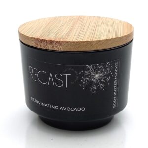 Rejuvenating Avocado Body Butter Mousse in glass jar